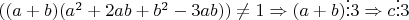 $((a+b)(a^2+2ab+b^2-3ab))\ne 1\Rightarrow (a+b)\vdots3 \Rightarrow c\vdots3 $