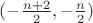 $ (-\frac{n+2}{2}, -\frac{n}{2}) $