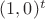$(1, 0)^t$