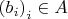 $\left(b_i \right)_i \in A$