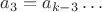 $a_3=a_{k-3} \ldots $ $a_3=a_{k-3} \ldots $