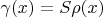 $\gamma(x)=S\rho(x)$