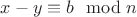 $x-y\equiv b\mod n$