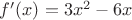 $f'(x)=3x^2-6x$