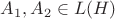 $A_1, A_2 \in L(H)$