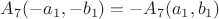 $A_7(-a_1,-b_1)=-A_7(a_1,b_1)$