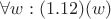 $\forall w: (1.12)(w)$