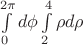 $\int\limits_{0}^{2\pi}d\phi\int\limits_{2}^{4}\rho d\rho$