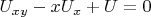 $U_{xy}-xU_{x}+U=0$