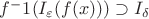$f^-1 (I_\varepsilon(f(x))) \supset I_\delta$
