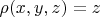 $\rho(x,y,z)=z$