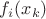 $f_i(x_k)$