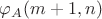 $\varphi_A(m+1,n)$