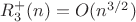 $R_3^{+}(n)=O(n^{3/2})$