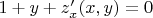 $1+y+z'_x(x,y)=0$