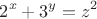 $$2^x+3^y=z^2$$