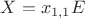 $X = x_{1,1} E$