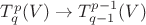 $T^p_q(V)\to T^{p-1}_{q-1}(V)$