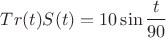 $Tr(t)S(t)=10\sin\dfrac{t}{90}$