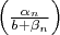 $\Big(\frac{\alpha_n}{b+\beta_n}\Big)$