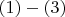 $(1)-(3)$