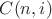 $C(n,i)$