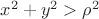 $x^2 + y^2 > \rho^2$