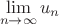 $$\lim_{n\to\infty}u_n$$