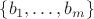 $\{b_1,\dots,b_m\}$