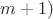 $m+1)$