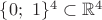 $\{0;\ 1\}^4\subset\mathbb{R}^4$ $\{0;\ 1\}^4\subset\mathbb{R}^4$