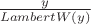 $\frac{y}{LambertW(y)}$