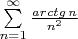 \sum\limits_{n=1}^{\infty}\frac{arctg\,n}{n^2}