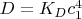 $D=K_Dc_1^4$