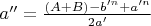 $a'' = \frac{(A+B) - b'^n + a'^n}{2a'}$