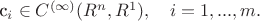 c_i\in C^{(\infty)}(R^n,R^1),\quad i=1,...,m.