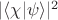 $|\langle \chi|\psi\rangle|^2$ $|\langle \chi|\psi\rangle|^2$