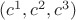 $(c^1,c^2,c^3)$