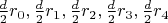 $\frac{d}{2} r_0, \frac{d}{2} r_1, \frac{d}{2} r_2, \frac{d}{2} r_3, \frac{d}{2} r_4$