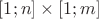 $[1;n]\times[1;m]$