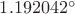 $1.192042^{\circ}$