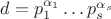 $d=p_1^{\alpha_1}\ldots p_s^{\alpha_s}$