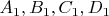 $A_1,B_1,C_1,D_1$