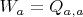 $W_a=Q_{a,a}$