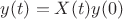 $y(t)=X(t)y(0)$