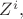 $Z^i,$ $Z^i,$