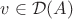 $v \in \mathcal{D}(A)$