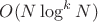 $O(N \log^k N)$