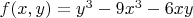 $f(x,y)=y^3-9x^3-6xy$