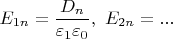 $E_{1n}=\dfrac {D_n} {\varepsilon_1 \varepsilon_0},\ E_{2n}=...$